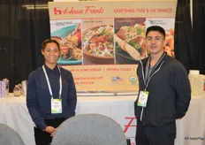 Maggie Flynn and Juan Reyes with House Foods had tofu products on display and offered tofu salads for show attendees.